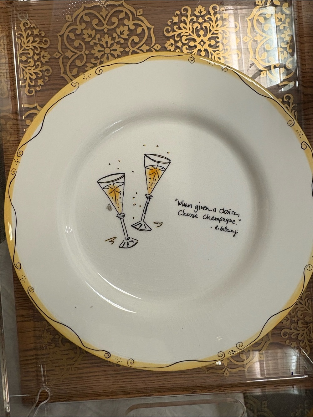 Studio NOva Cocktail Time WC305 Salad Dessert Plates set of 4 NWOT